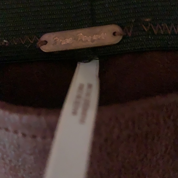 Free People faux leather burgundy leggings - Picture 3 of 6